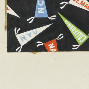 Drawing, Collegiate Banners, Textile Design, 1950–70