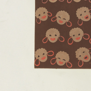 Drawing, Face Pattern, Textile Design, 1950–70