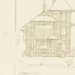 Photostat, Villa of M. Hemsy, St. Cloud, Facade Laterale, 1913