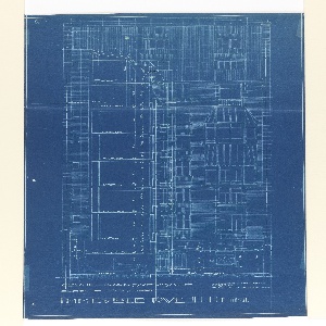 Blueprint, Apartment House, Rue Heine, Coude Transversable, 1926