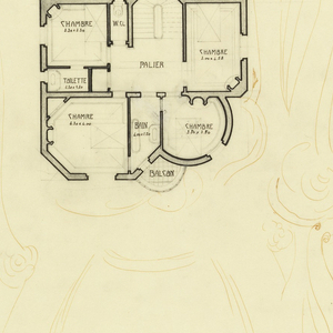 Drawing, Villa of M. Hemsy, Plan du Premier Etage, 1913