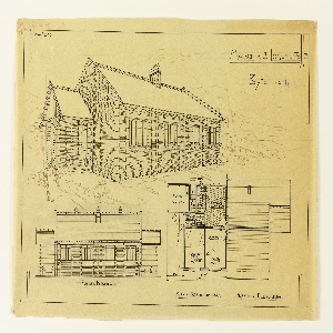 Drawing, Plan and Elevation of Two Family House (Type No. 4), ca. 1921