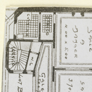 Photograph, Photograph of a Floor Plan of an Apartment Building Designed by Hector Guimard (No. 6), 1911