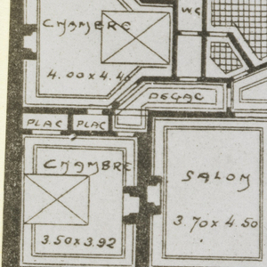 Photograph, Photograph of a Floor Plan of an Apartment Building Designed by Hector Guimard (No. 8), 1911