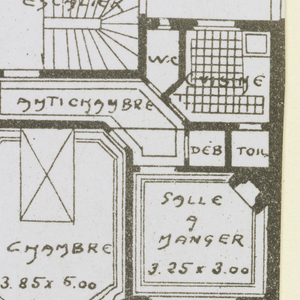 Photograph, Photograph of a Floor Plan of an Apartment Building Designed by Hector Guimard (No. 9), 1911