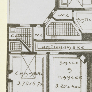 Photograph, Floor Plan for an Apartment Building, 1911