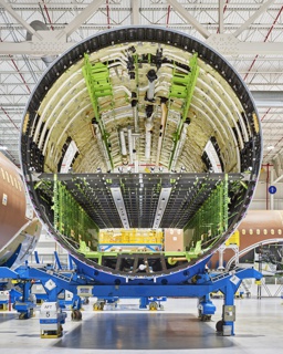 Photograph, Midbody section of the 787 Dreamliner