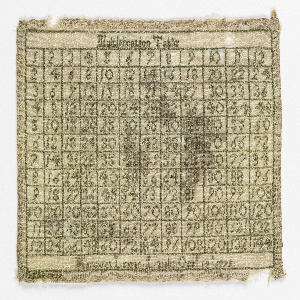 Multiplication Table Sampler (USA), 1799