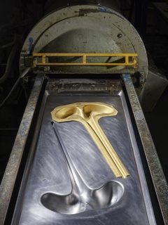 Photograph, Ford F-150 Lightning electric truck chassis on the assembly line