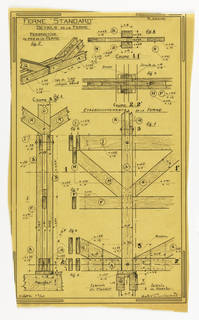 Drawing, Design for a Mass-Operational House Designed by Hector Guimard, Support Construction