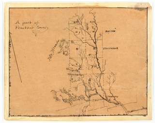 Drawing, A Part of  Penobscot County, Maine, 1856–81