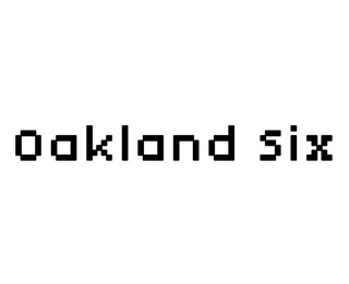 Digital Typeface, Oakland Six (aligns with Lo-Res 9 Wide Bold Alt)