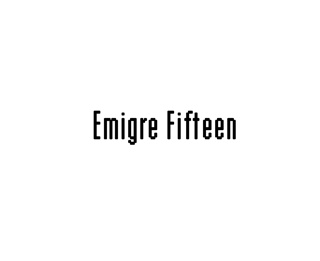 Digital Typeface, Emigre Fifteen (aligns with Lo-Res 22 Serif)
