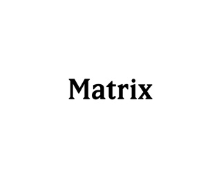 Digital Typeface, Matrix