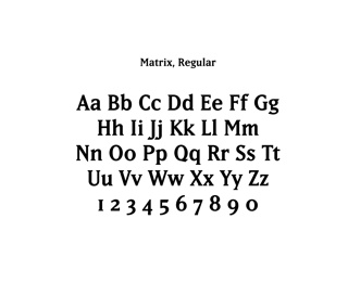 Digital Typeface, Matrix