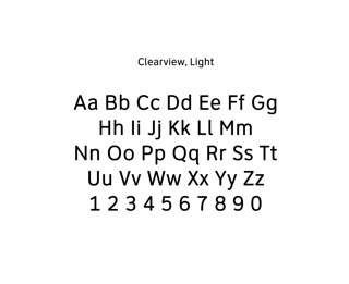 Digital Typeface, ClearviewADA Font Family