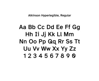 Digital Typeface, Atkinson Hyperlegible