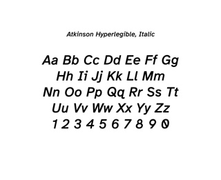 Digital Typeface, Atkinson Hyperlegible