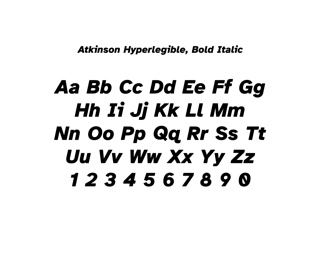 Digital Typeface, Atkinson Hyperlegible