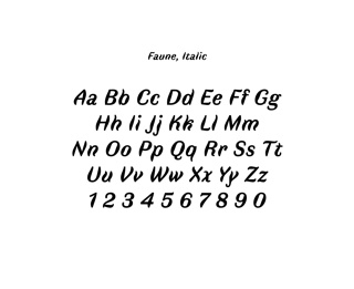 Digital Typeface, Faune