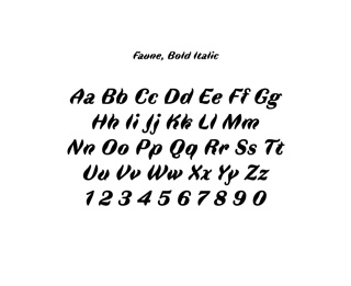 Digital Typeface, Faune