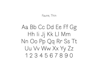 Digital Typeface, Faune
