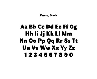 Digital Typeface, Faune