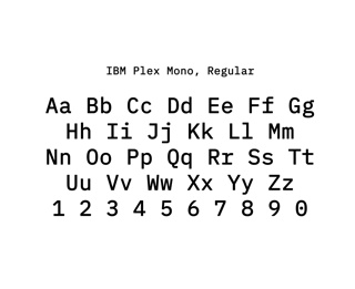 Digital Typeface, IBM Plex Mono