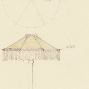 Drawing, Portable Lamp for Living Room, Henry J. Allen Residence, Wichita, Kansas, 1917