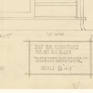 Drawing, Dresser for Mr. Allen, Henry J. Allen Residence, Wichita, Kansas, 1917