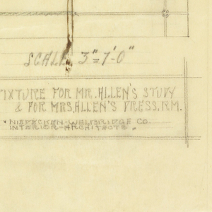 Drawing, Light Fixture and Plan of Glass Disc for Mr. Allen