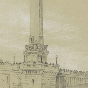 Drawing, Proposed Towers--Bridge, Toledo, Ohio, 1890–1925