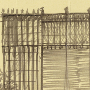 Drawing, Alternate Design for Side Elevation of Proposed First Lutheran Church, Boston, Massachusetts, 1958