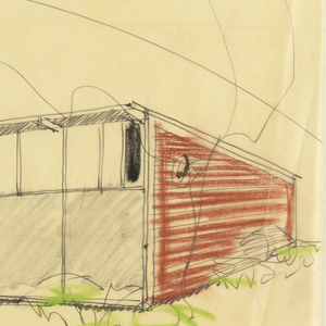 Drawing, Design for Printing Plant of the Cape Codder, Orleans, MA, 1955