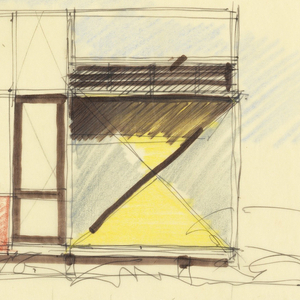 Drawing, Two Elevations of the Architect