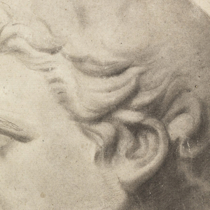 Drawing, Study of a Classical Male Head (from a plaster cast), 1881–92
