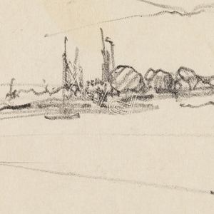 Drawing, Landscape with Sailboat, 1900–05