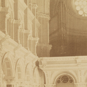 Photograph, View of the Interior of the Church of St. John the Baptist, Brooklyn, Looking West Toward the Rose Window, 1902