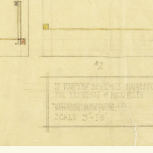Drawing, Drapery Schemes, Henry J. Allen Residence, Wichita, Kansas, 1917