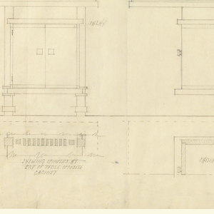 Drawing, Living Room Table, Henry J. Allen Residence, Wichita, Kansas, 1917
