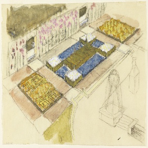 Drawing, Design for a Garden with Geometric Parterres, 1912–19