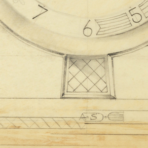 Drawing, Design for Clock, 1945–75