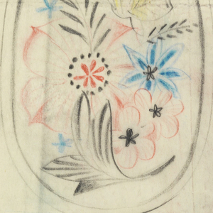 Drawing, Design for Hand Mirror with Butterfly, 1945–75