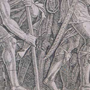 Print, A part of the Triumph of Caesar as painted by Andrea Mantegna (1431-1506): Soldiers Carrying Trophies, ca. 1500