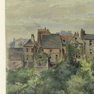 Drawing, View of Durham Cathedral, 1883