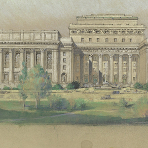 Drawing, Proposal for Public Building, 1857–1925