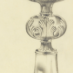 Drawing, Design for Silver Chalice with Leaf Motifs, 1950–70