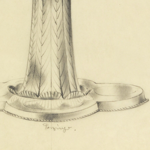 Drawing, Design for Silver Chalice with Scalloped Foot, 1950–70