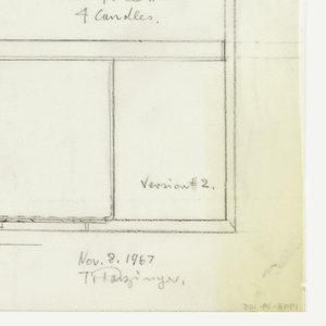 Drawing, "Star Fenial [sic]" Three tableware designs, ca. 1967
