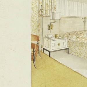 Drawing, Design for Bedroom, ca. 1950